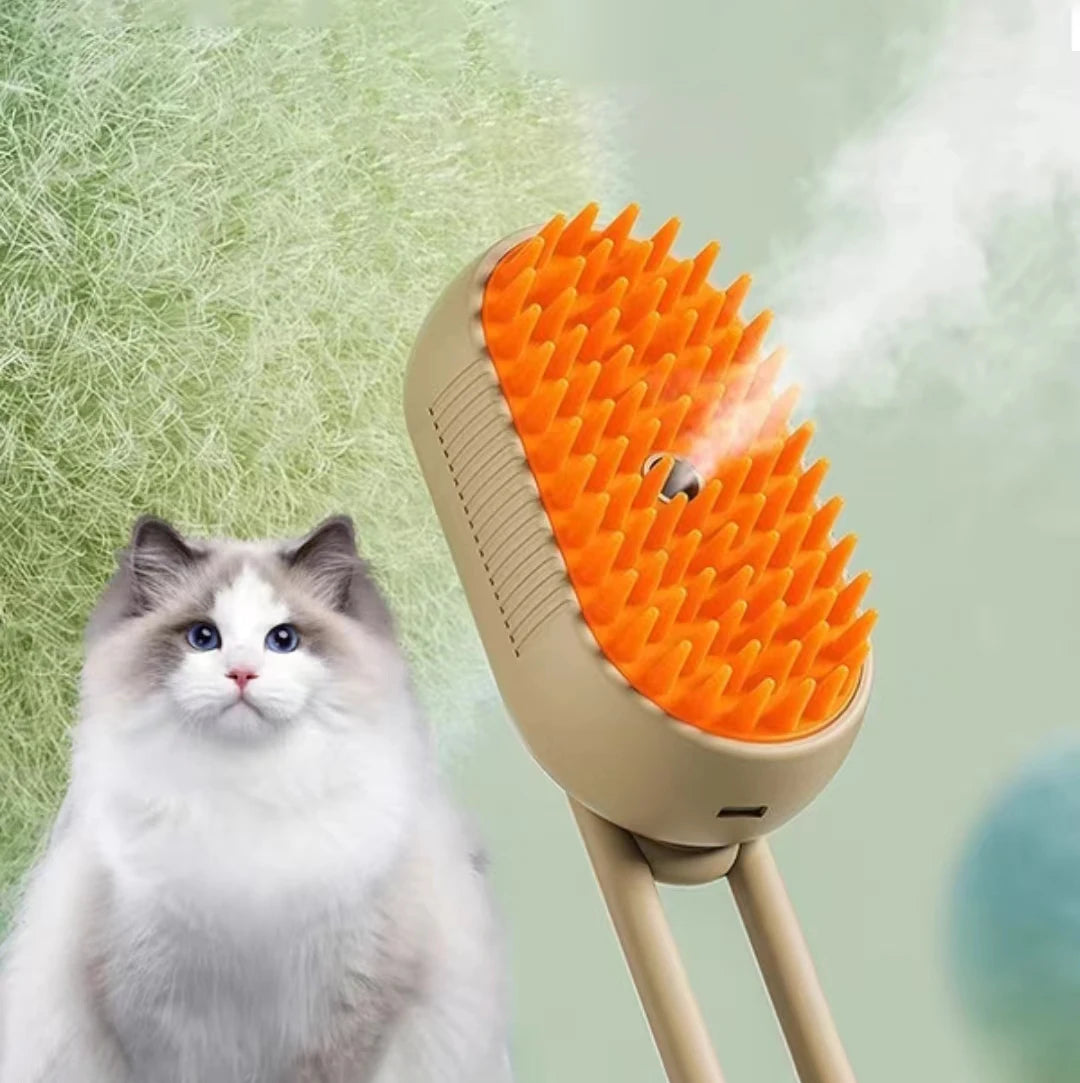 Pet Hair Remover Steamy Brush (Electric with Spray Water)